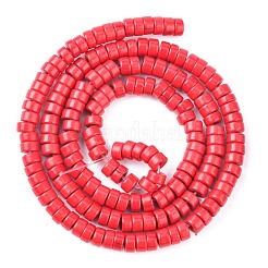 Синтетических нитей бирюзовые бусы&nbsp;TURQ-G110-4x2mm-01