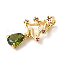 Латунные микро проложить кубического циркония подвески&nbsp;KK-L258-01G-C01