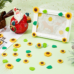 100шт 3 стиля непрозрачные кабошоны из смолы&nbsp;RESI-HS0001-07