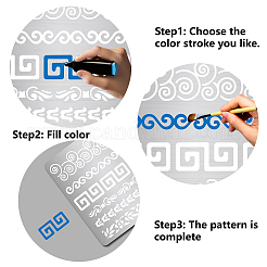 Трафареты для штампов из нержавеющей стали&nbsp;DIY-WH0238-144