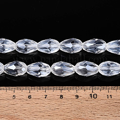 Прозрачные стеклянные бусины каплевидной формы&nbsp;GLAA-T025-79D-01