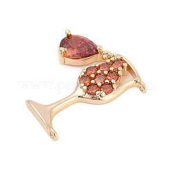 Кубический цирконий из латуни со стеклянными подвесками&nbsp;KK-Q026-24G