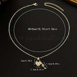 Элегантные латунные ожерелья с подвеской в форме сердца из прозрачных кубических цирконий для женщин&nbsp;TC5347