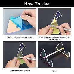 Одноуровневые акриловые подставки для клавиатур с платиновыми железными опорами&nbsp;ODIS-WH20015-06A-03