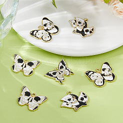 24шт 4 стиля хэллоуин тема сплава эмаль подвески&nbsp;ENAM-DC0002-07