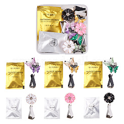 6 комплект из 2 стилей цинкового сплава со стразами для украшения автомобиля парфюмом&nbsp;DIY-BT0001-24