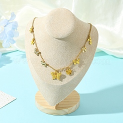 Ожерелья из нержавеющей стали 304 с бабочками&nbsp;NJEW-FS00006