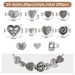 200шт 10 стиля бусины из сплава в тибетском стиле&nbsp;FIND-FH0016-54