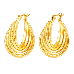 Стильные серьги-кольца неправильной формы из нержавеющей стали 304&nbsp;PZ3309