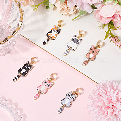 6 шт. 6-х цветный эмалированный сплав стетоскоп подвесные украшения&nbsp;HJEW-SP0001-38