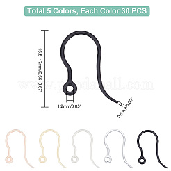 150 шт. 5-х цветные смоляные крючки для сережек&nbsp;RESI-PH0001-78