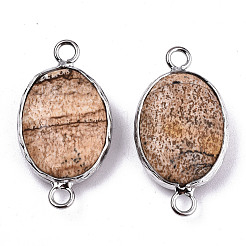 Естественные соединения / соединители яшмы Пикассо&nbsp;G-T131-102-17