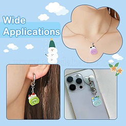 30 шт. 6 цвета непрозрачные подвески из смолы&nbsp;RESI-CJ0004-77