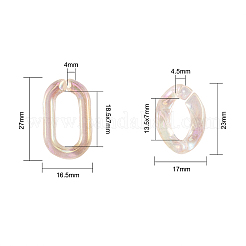 100шт 2 стиля прозрачные акриловые соединительные кольца&nbsp;OACR-CJ0001-17