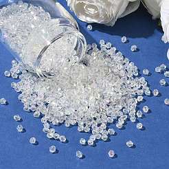 Экологичные прозрачные акриловые бусины с биоконусом ab с цветным покрытием&nbsp;LS-X-TACR-A003-4mm-22