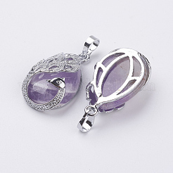 Подвески из натурального аметиста &nbsp;X-G-E442-04C