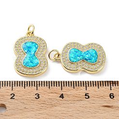 Стойки обшивки латунь микро проложить Циркон подвеску&nbsp;KK-C041-22G