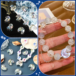 60шт УФ-покрытие прозрачные акриловые бусины&nbsp;PACR-SP0001-01