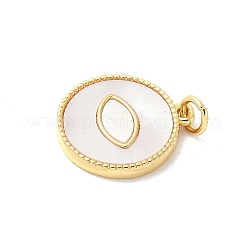 Подвески из латуни с натуральными белыми ракушками&nbsp;KK-S522-11G