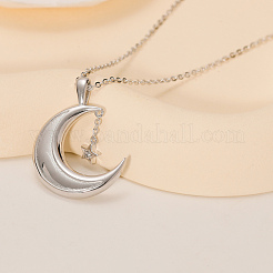 Латунные ожерелья с подвесками в виде звезд и луны для повседневной работы и отдыха&nbsp;AB4538