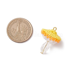 Подвески-грибы из стеклянных бусинок&nbsp;PALLOY-MZ00851-03