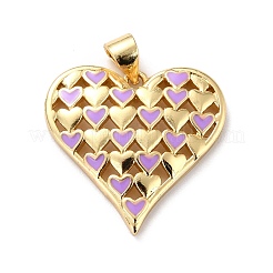 Кулоны из экологически чистой латуни с эмалью&nbsp;KK-D066-02G-RS