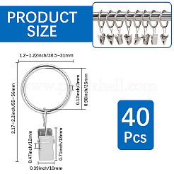 40 шт. круглое кольцо железный крючок вешалка для штор&nbsp;FIND-SP0003-46A-P