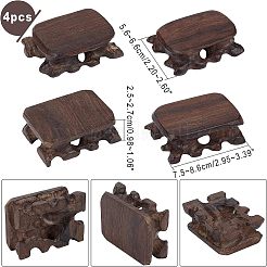 Прямоугольная подставка из сандалового дерева для демонстрации драгоценных камней&nbsp;ODIS-WH0020-81A