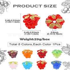 8шт 8 стиля ручной работы бусины лэмпворк&nbsp;LAMP-CJ0002-22