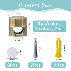 7 шт. двухцветные алюминиевые зажимы для укладки кабеля&nbsp;AJEW-FH0006-90
