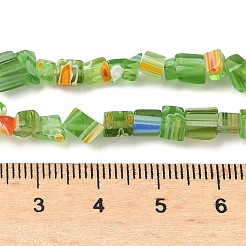Ручной работы millefiori стеклянные бусины нитки&nbsp;LAMP-P070-02A-03