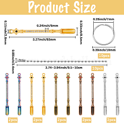 10шт 5 цвета сплава горный хрусталь лопатка брелок&nbsp;KEYC-SC0001-58