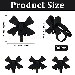30 шт. клипсы-серьги из сплава с бантом и напылением&nbsp;EJEW-SP0001-08