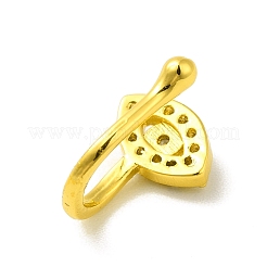 Прозрачная клипса для глаз лошади из кубического циркония на кольцах в носу&nbsp;LS-AJEW-F059-01G