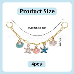 4 шт. латунные цепи для ремней для обуви&nbsp;HJEW-OC00229