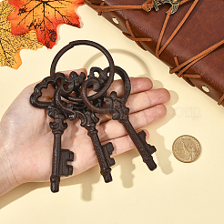 1 шт. старинные деревенские чугунные ключи замок подвесные украшения&nbsp;HJEW-SP0001-25