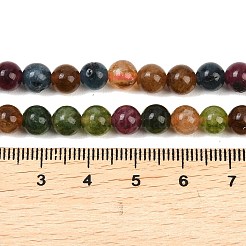 Бусины из натурального зеленого нефрита с имитацией турмалина&nbsp;G-B046-08D-6mm