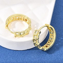 Латунные серьги обруча&nbsp;EJEW-D348-23G