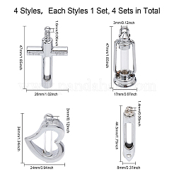 4 комплект из 4 стеклянных подвесок в виде бутылок желаний&nbsp;GLAA-CA0001-50