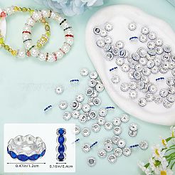 120 шт. Латунные бусины со стразами&nbsp;FIND-SZ0003-65A