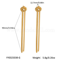 Серьги-гвоздики с кисточками из нержавеющей стали KT2898-1