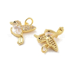 Покрытие стойки латунь микропаве прозрачные подвески из кубического циркония&nbsp;KK-C063-12G