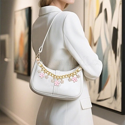 Сплав розовая эмаль цветок подвеска сумка декоративные цепочки&nbsp;FIND-YWC0005-08