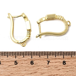 Квадратные латунные серьги-кольца с микропаве из прозрачных кубических цирконий&nbsp;KK-A289-07G