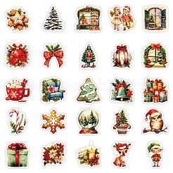 50 шт. Рождественские тематические бумажные наклейки с героями мультфильмов&nbsp;X-DIY-P085-11