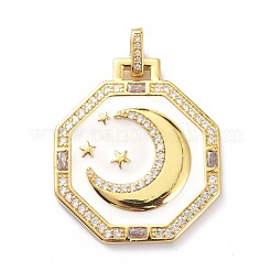 Латунные микро проложить кубического циркония подвески&nbsp;ZIRC-P085-38G