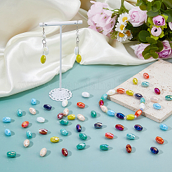 63шт 9 цвета гальванические стеклянные бусины&nbsp;EGLA-DC0001-19