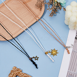 9шт. 3 набора ожерелий из вощеного полиэфирного шнура&nbsp;NJEW-HS00001