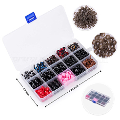 Набор пластиковых глаз и носа для кукол своими руками.&nbsp;DOLL-PW0001-434A