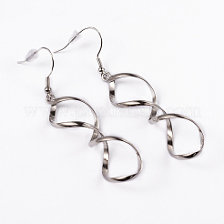 Серьги-подвески Helix 304 из нержавеющей стали EJEW-D209-02